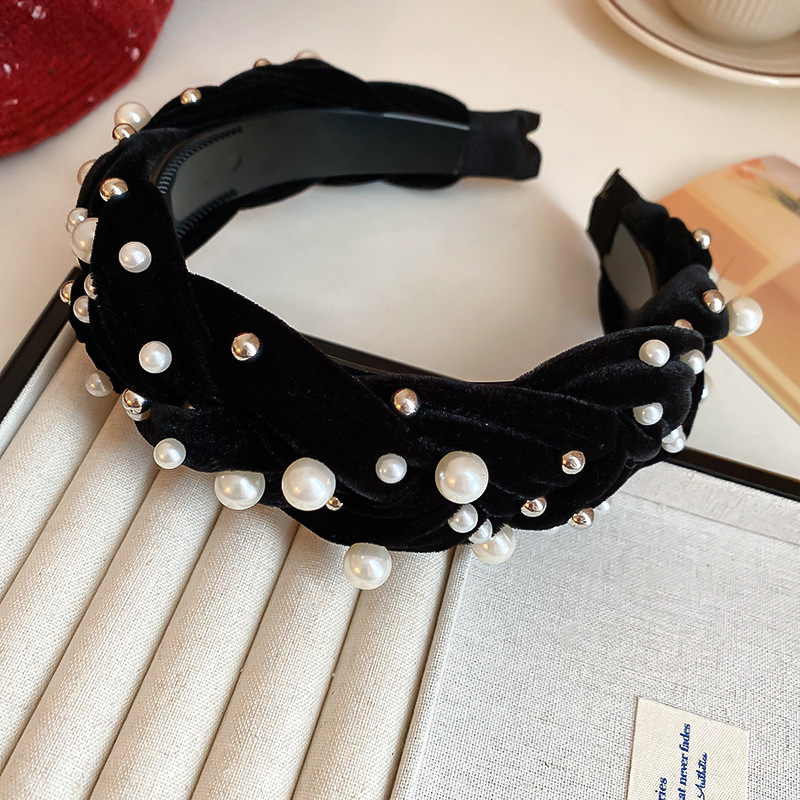 Tela fresca a rayas simple diadema Corea del Sur todo partido dulce lindo diadema Red roja alta Cráneo superior del pelo presionando accesorios para el cabello