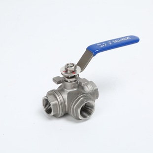 304T/L Stainless Steel Three-Way Ball Valve Manual Start Internal Thread Valve t L Type Water and Oil Dual-Purpose Oil Tank Accessories