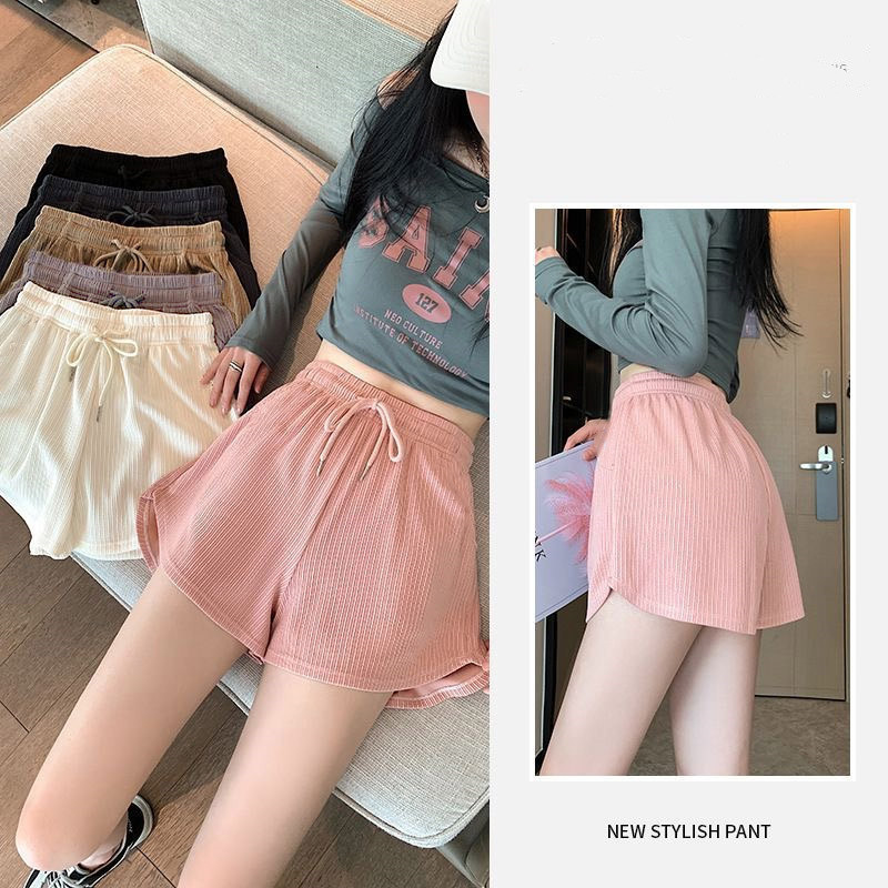 Casual Sports Shorts for Women Summer Thin 2025 New Outer Wear High Waist Slimming Look A-Line Loose Wide Leg Hot Pants Trendy