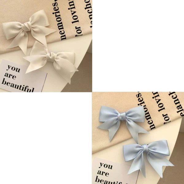 White blue hairgrip, set
