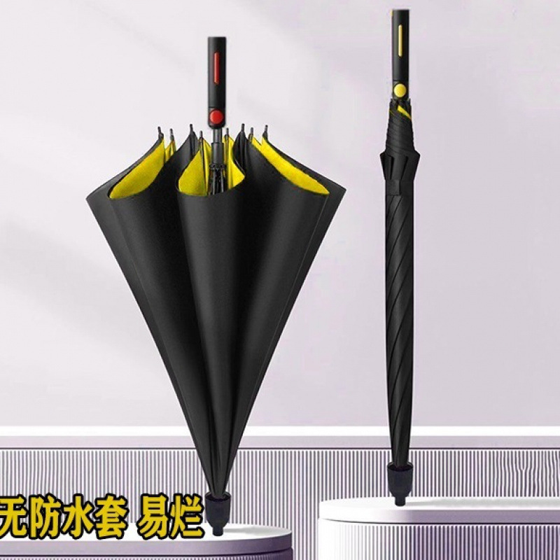 超大防水套三人男士专用女士防晒黑胶半自动高尔夫伞防风雨伞加固|undefined
