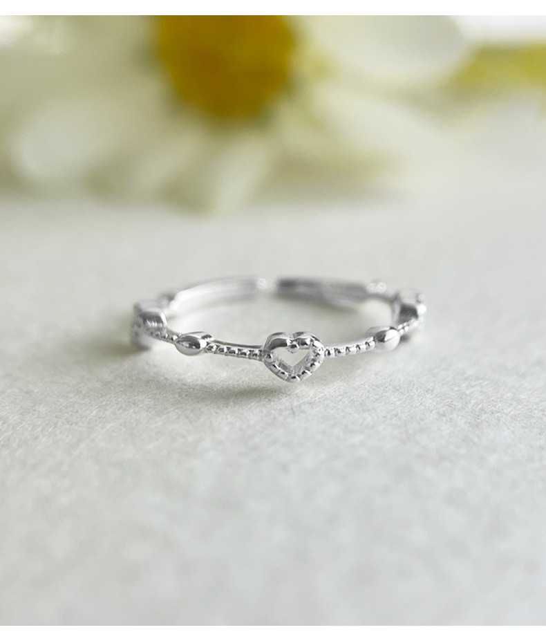 Sterlingsilber Ring Mit Offenem Herz Für Damen Personalisiert_voghion.com