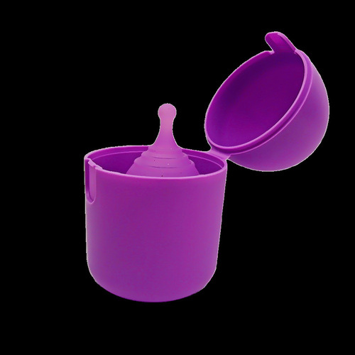 Menstrual Cup Storage Box PP Cylinder Flip-Top Plastic Packaging Box Menstrual Cup Storage Dustproof Box