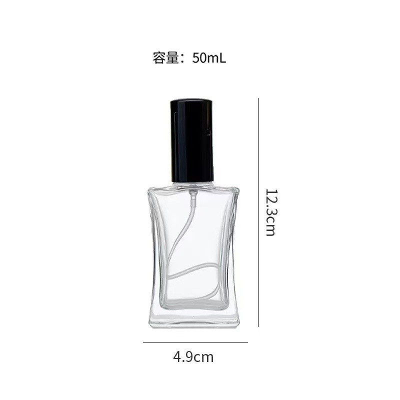 50ml 18 botella de perfume de tornillo 17; modelo de imagen; vidrio