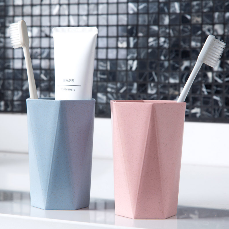 厚みのあるマウスウォッシュカップ、小麦わら菱形カップ、家庭用カップル歯ブラシウォーターカップ、小麦風味のウォッシュカップ卸売|undefined