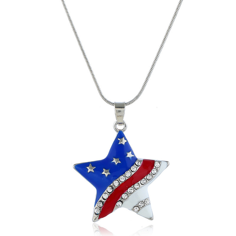 European and American new American independent Japanese flag jewelry…