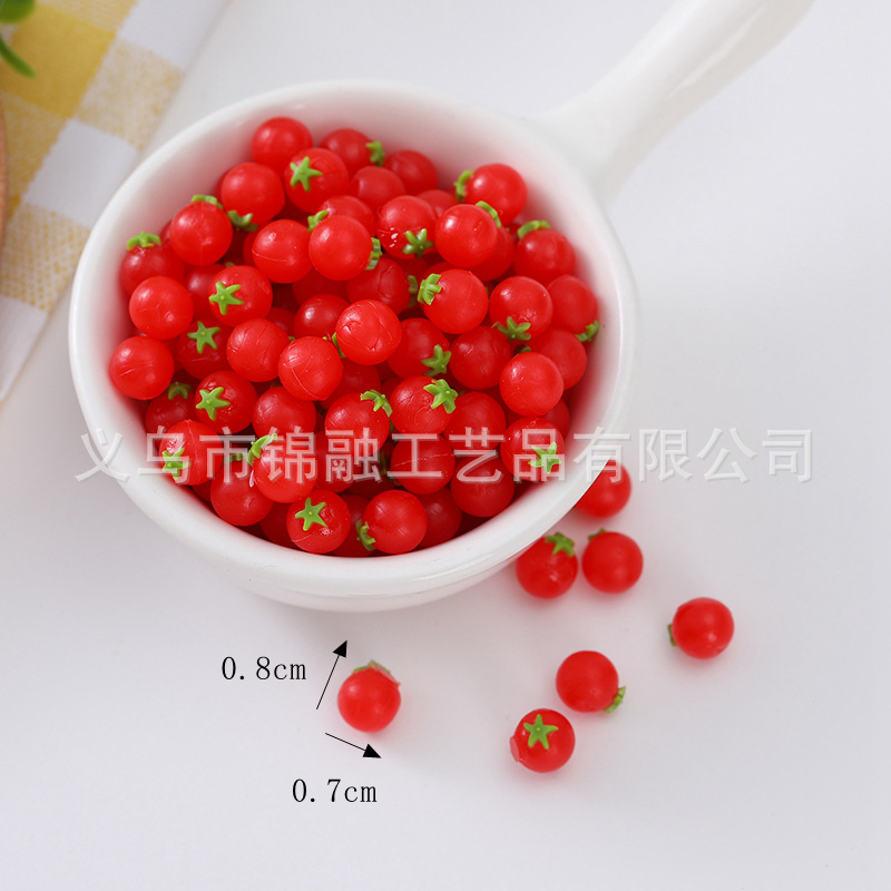 仿真小小草莓迷你桑葚小小樱桃苹果番茄超迷你蓝莓微缩食玩配件