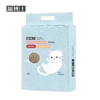 猫博士 猫砂混合豆腐膨润土猫沙6L天然猫咪除臭结团无尘猫沙2.5kg