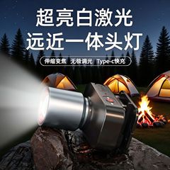 户外登山便携头灯外出工作可变焦应急灯夜钓赶海长续航强光led灯
