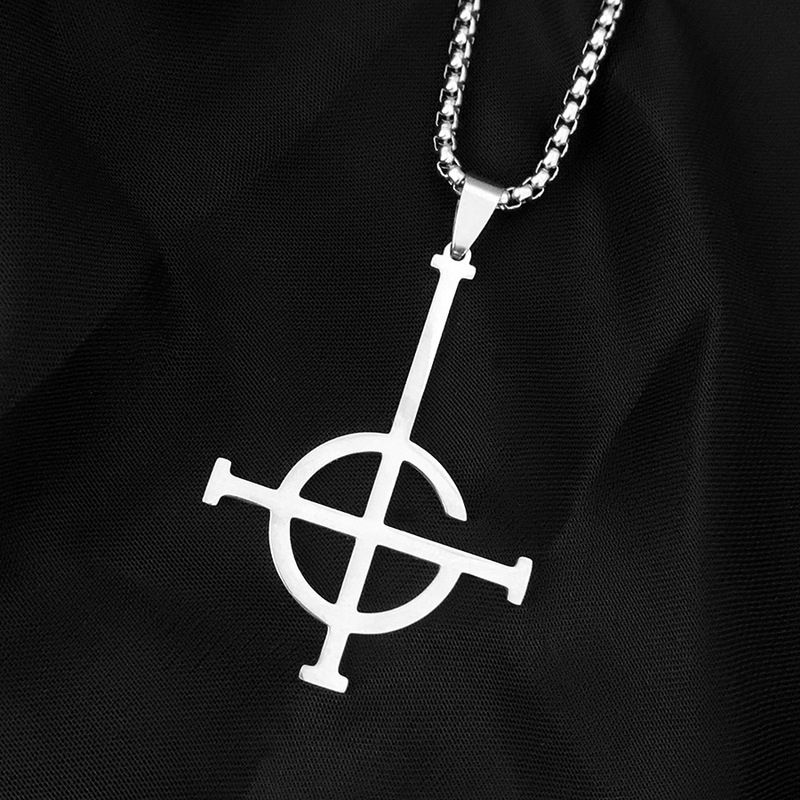 European and American fashion punk Ghost Ghost Ghost rock band stainless steel pendant necklace accessories