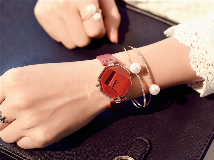 Orologio da donna alla moda in stile coreano, con cinturino per studenti, alla moda, in due pezzi, con bracciale di perle, 2 pezzi, orologio al quarzo da donna_voghion.com