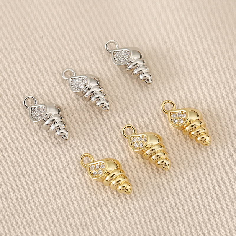 Copper jewelry accessories marine series shell conch starfish DIY necklace pendant bracelet factory wholesale materials Copper jewelry accessories marine series shell conch starfish DIY necklace pendant bracelet factory wholesale materials