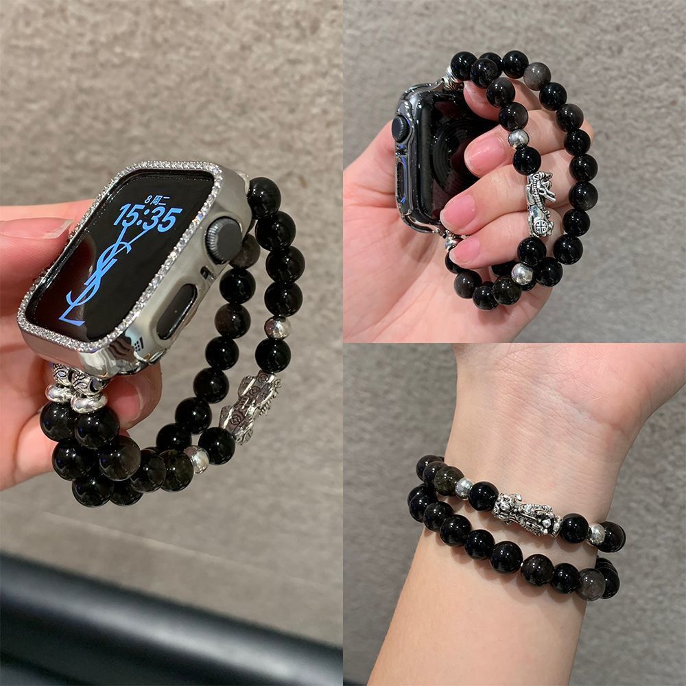 Chinese Style Pixiu Bracelet Suitable for Xiaomi Mi Band 10/9 Strap 8 Women's New Chinese Style Beaded Wristband