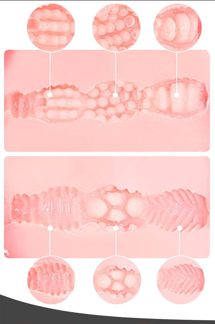 Manual TPE Masturbation Cup with Simulated Vaginal Texture, Compact Small Ball Design — detail image 13