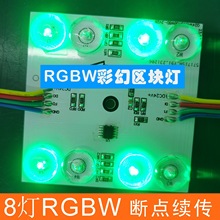 RGBW�ò������8���Ų���Ĥ�컨��ɫ�����Դ������Χ��LED����