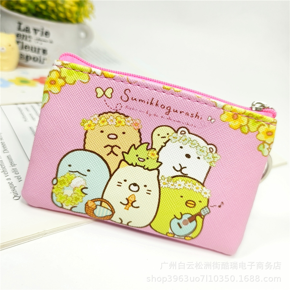 Bolso de la moneda de los niños de dibujos animados lindo niños y niñas monedero bolso de La Moneda bolso de la tarjeta de cremallera pequeña bolsa regalo del estudiante de la escuela primaria