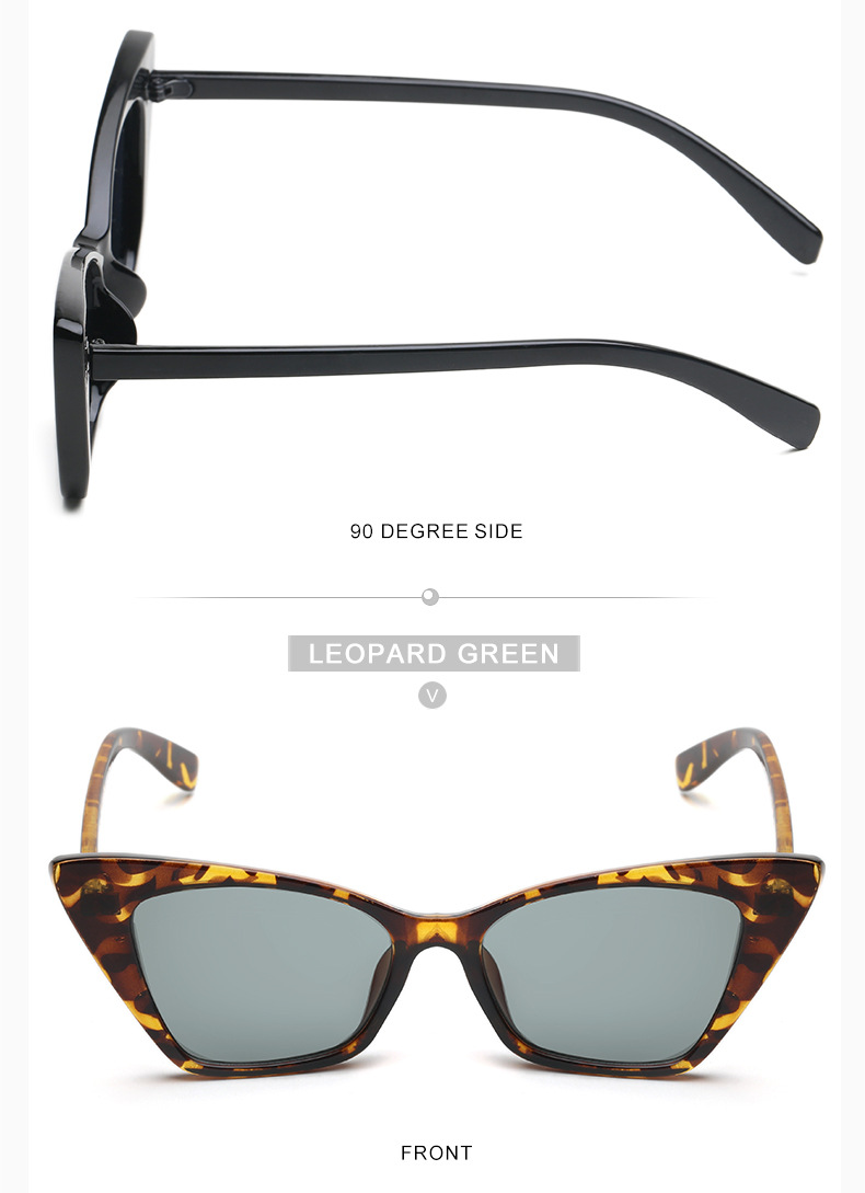 Fashion Small Frame Cat Eye Anti-uv Metal Sunglasses Wholesale display picture 5