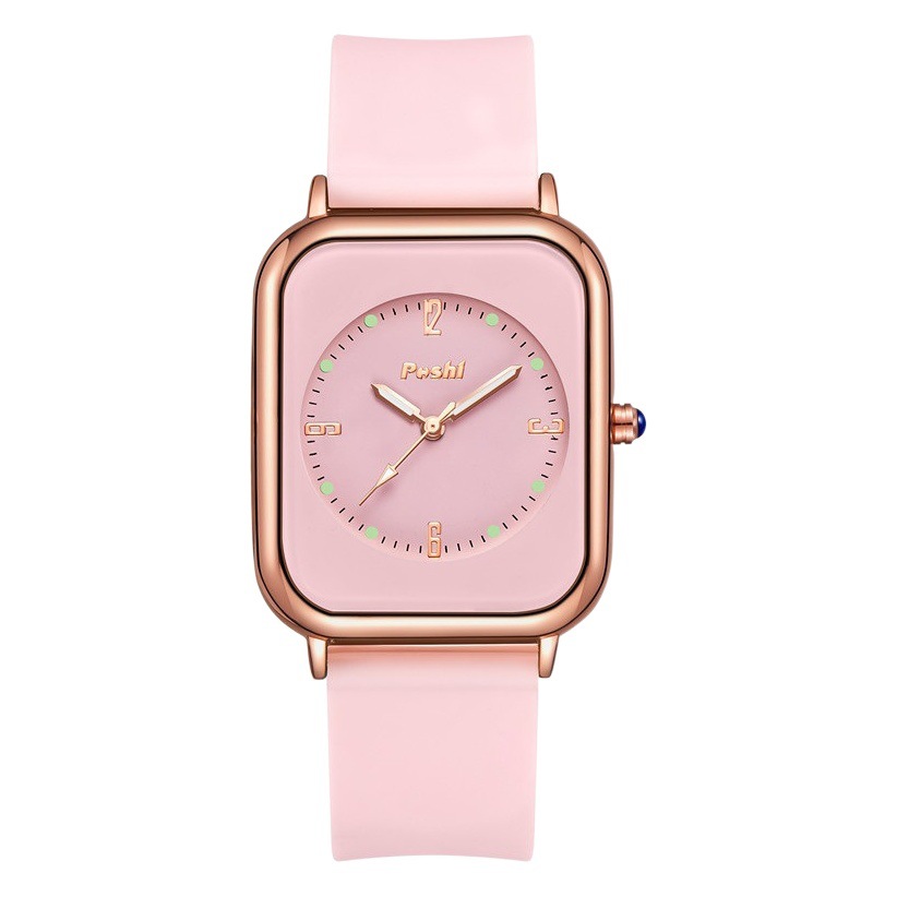 POSHI nuevo reloj de mujer de moda de mujer simple nicho temperamento estudiante hombres y mujeres de cuarzo electrónico pequeño reloj cuadrado