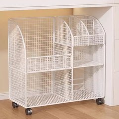 学生の本やバッグの収納プーリーテーブル下の収納ラックデスクの横にある小さな本棚取り外し可能なフロアデスクサイド