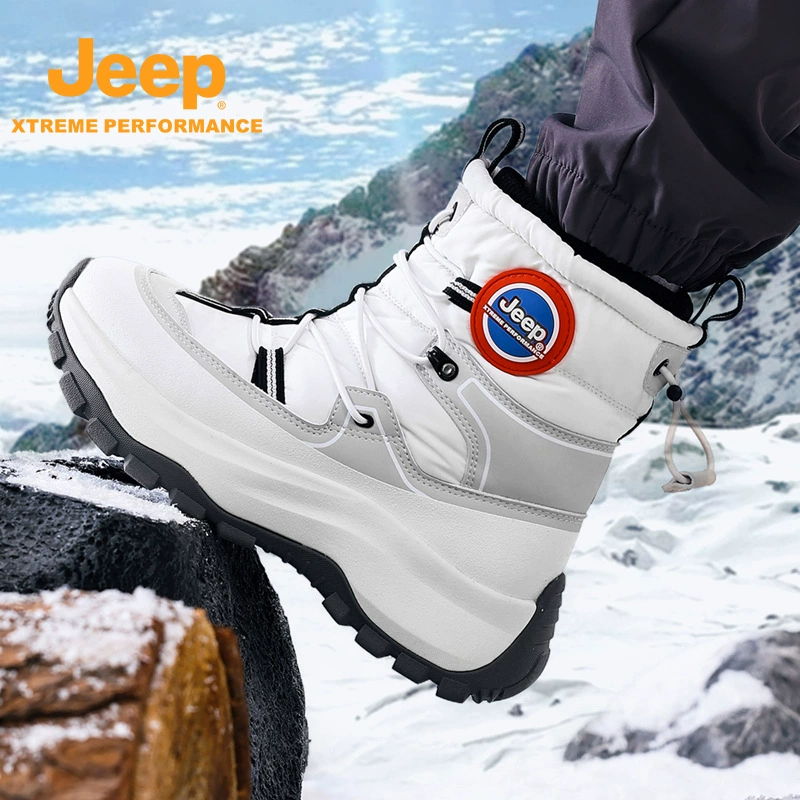 JEEP/Jeep новый зимний спорт на открытом воздухе плюс бархат утолщение тепло противоскользящий комфорт дикие альпинистские снежные сапоги