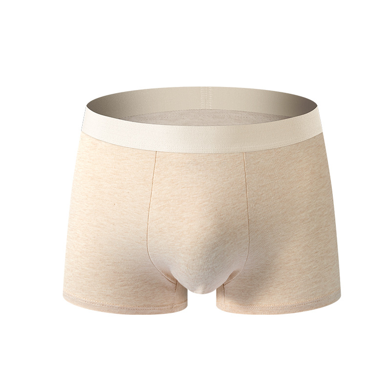 2025 nuevo algodón de color para hombre calzoncillos antibacterianos de cintura transpirables de algodón para chicos sin tela impresa y teñida calzoncillos para hombres