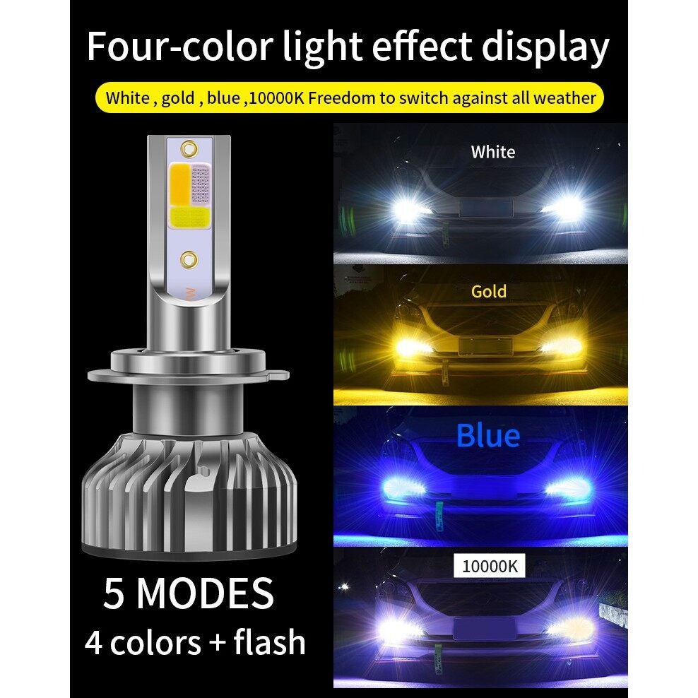 F2 5 모드 자동차 LED 헤드라이트 H1 H3 H4 H7 9005 HB3 HB4 H8 H11 헤드라이트 버블