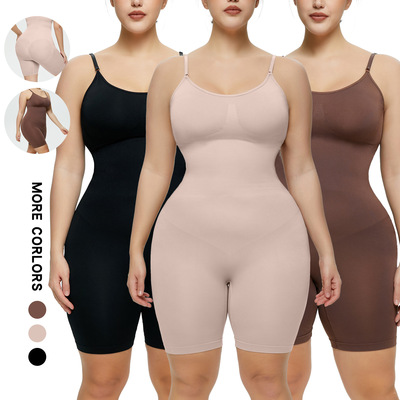 Large size postpartum buttock lift seamless shapewear Women's corset full body suspender tummy control waist trimmer beauty one-piece underwear