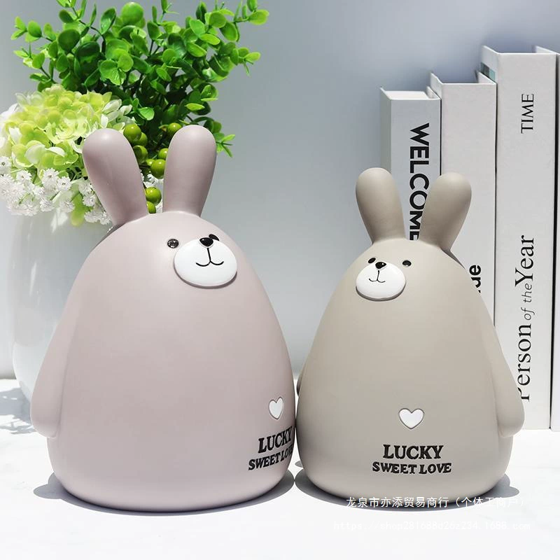 Ёмкая cartoon милый piggy bank для мальчиков и девочек, интернет-знаменитость, защита от падения