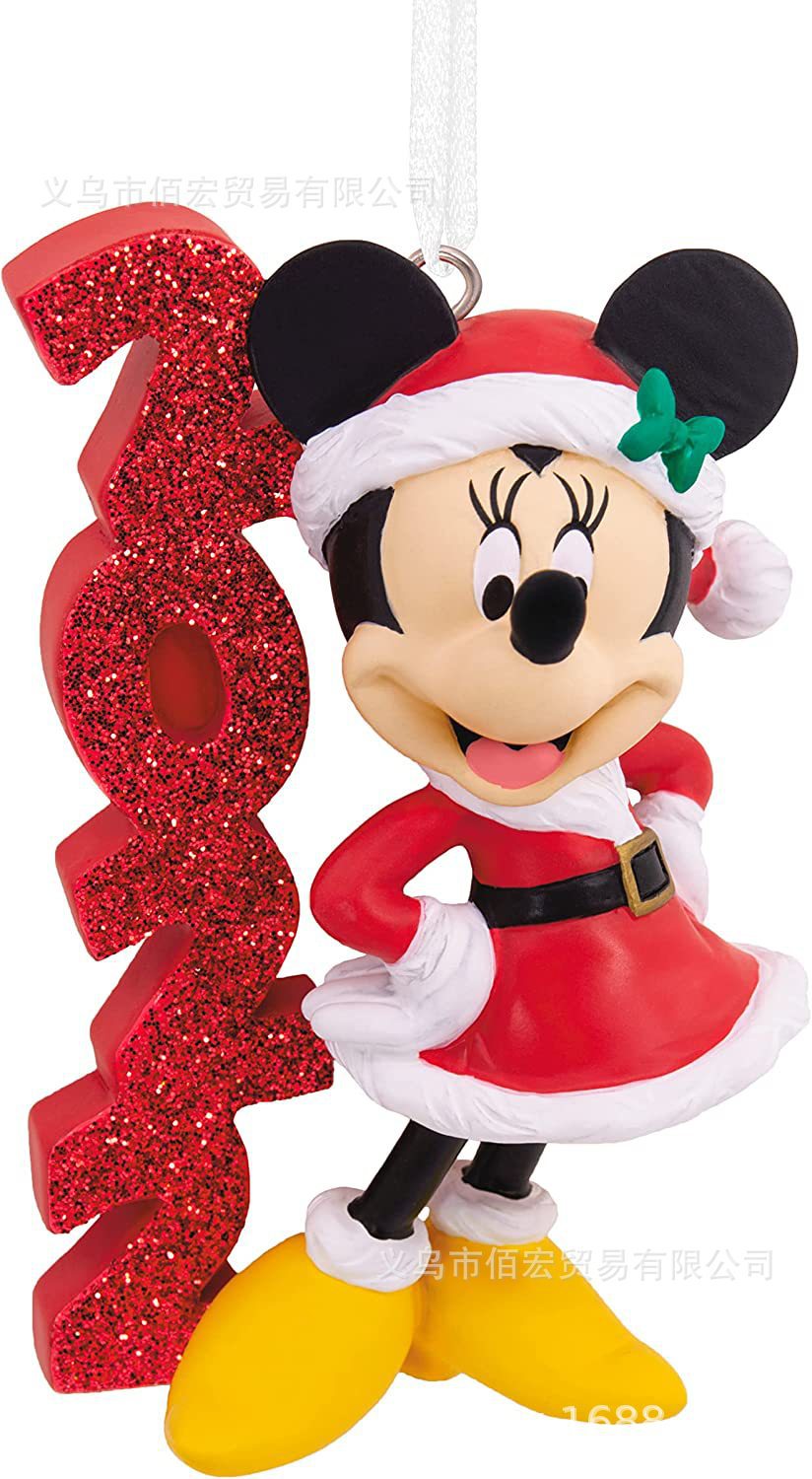 2022 nuevos productos Mickey Mouse serie de decoraciones navideñas mochilas de automóviles colgantes de árbol de Navidad regalos de decoración para el hogar
