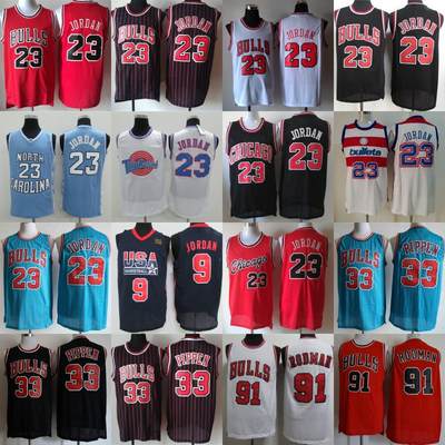 Basketball Jersey Chicago 33 Pippen 91 Rodman 23 Embroidered Basketball Jersey