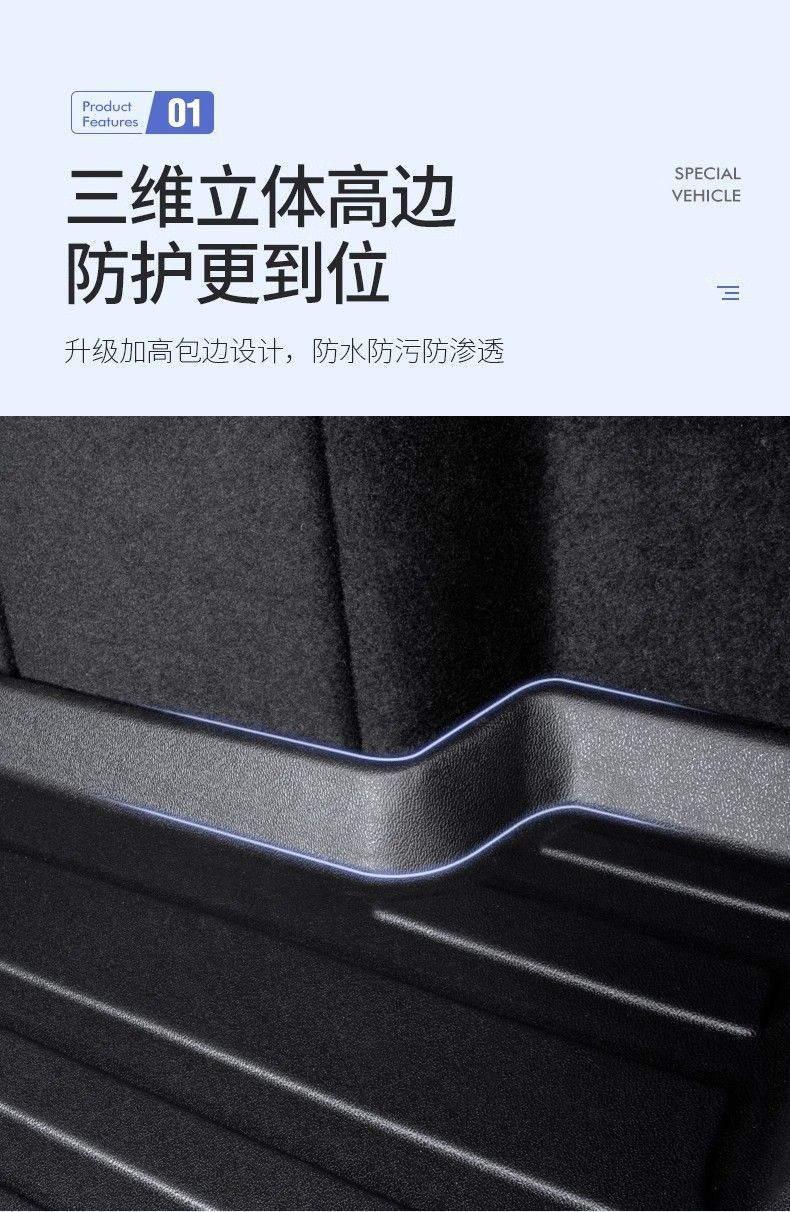 Suitable for panda mini trunk mat tpe waterproof car interior decoration modification accessories panda mini car tail box
