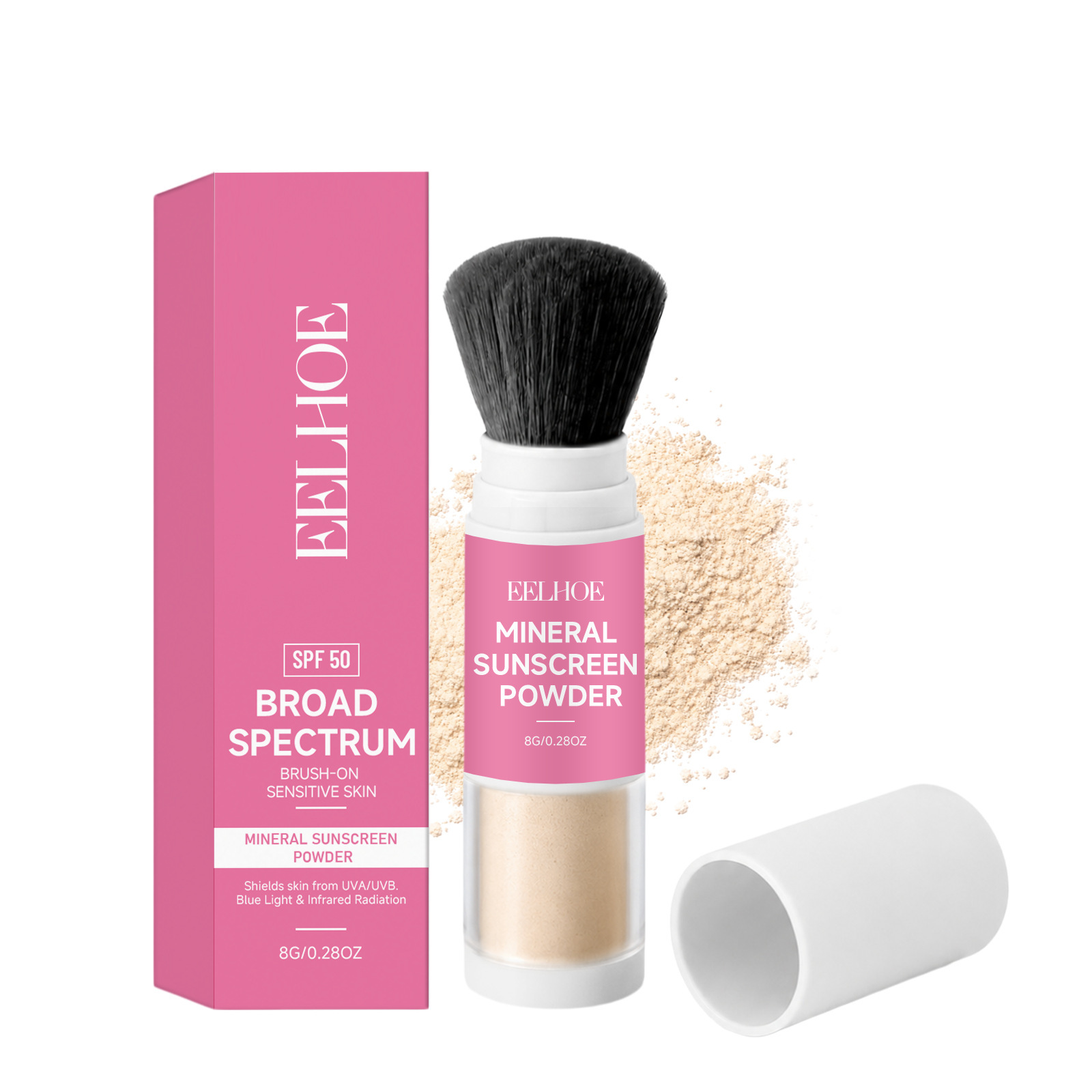 Eelhoe Mineral Protective Powder Is a Refreshing and Gentle Skin Protection Product for Outdoor Use, Suitable for Summer Travel, Portable, Lightweight, and Non-Caking