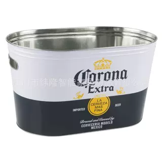 10L镀锌冰桶椭圆形厂家批发 酒吧户外餐厅啤酒马口铁冰桶