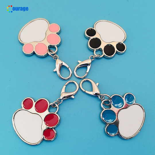 Thermal transfer printing dog tag DIY dog cat collar small and medium size dog cat printing picture anti-lost ID card necklace tag
