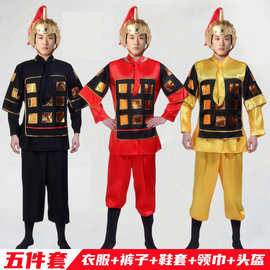 古代士兵服装男成人戏曲表演服装舞蹈服盔甲服诗歌朗诵演出服装