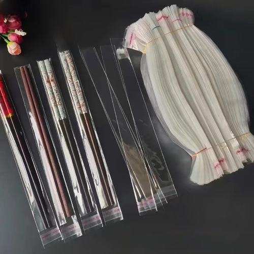 Transparent opp self-sealing bag plastic bags knives forks spoons straws pen cores packaging self-adhesive bag self-stick bag