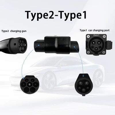 Qiao Yi New Energy European Standard to American Standard Charging Pile Adapter Type2 to Type1 Adapts to J1772 American Standard Vehicle (EV şarj adapterləri) - european-standard-pile-to-american-standard-vehicle