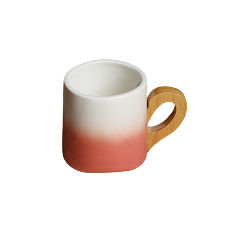 Día del maestro europeo transfronterizo de alta temperatura regalo de mano taza de café de oficina de desayuno casero taza de cerámica de bambú image 7
