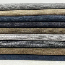 人字呢面料布料 鱼骨纹毛呢 小人字纹毛呢 粗纺人字纹面料