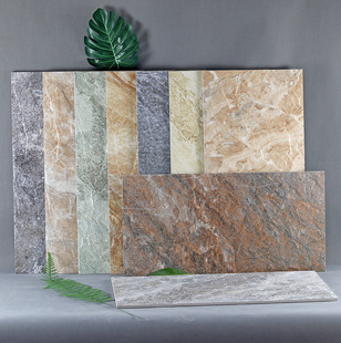 Villa courtyard wall and floor tiles 300x 600 stone-like exterior wall tiles country home balcony concave-convex antique tiles