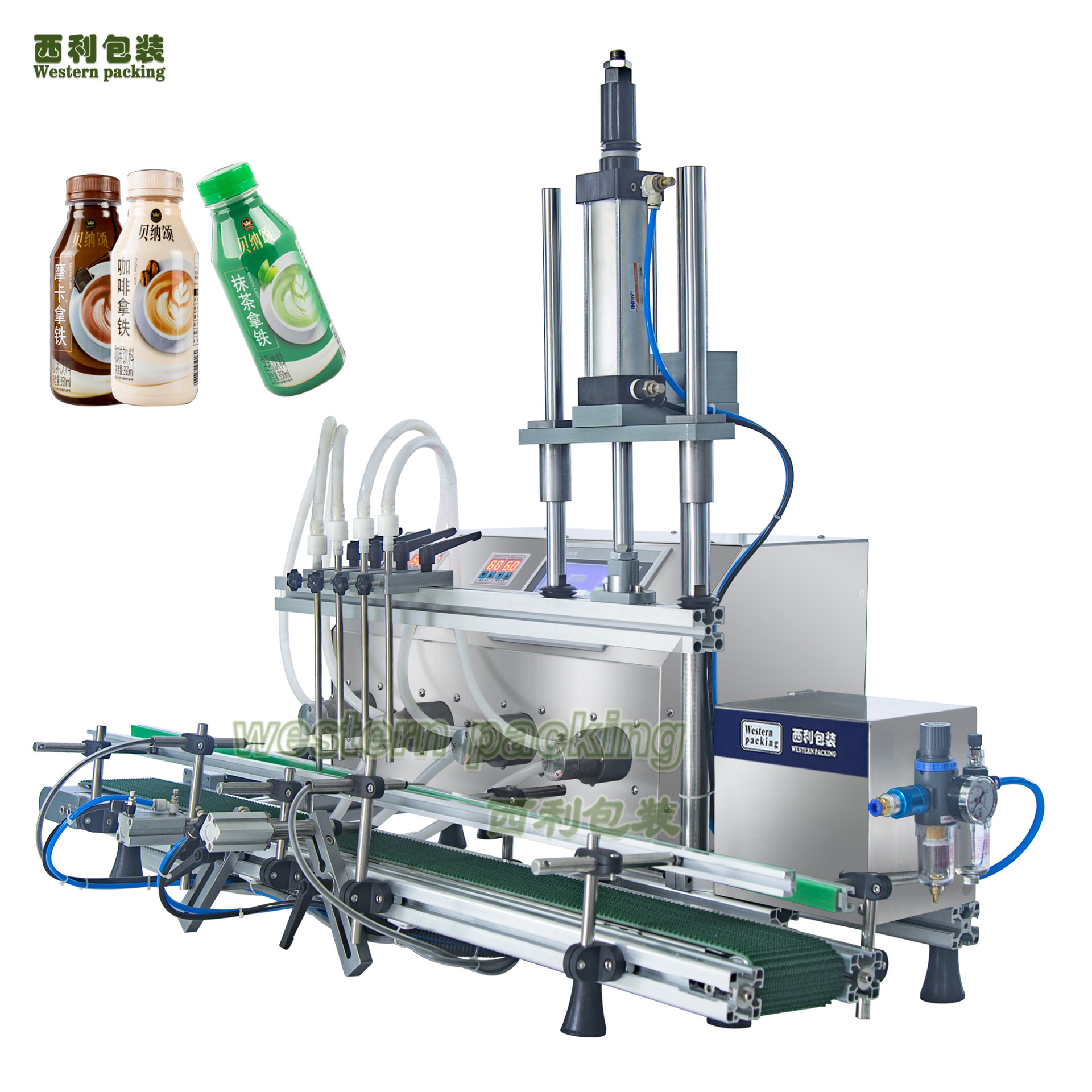 液体灌装机自动饮料纯净水定量灌装机立式液体果汁果酱灌装机