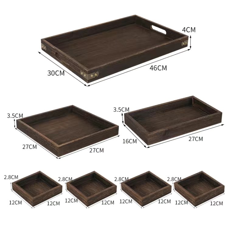 茶屋器中国式ティーポット温茶茶器家庭用屋外午後茶菓子皿実木茶皿セット|undefined