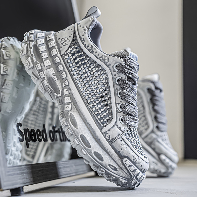 Light Luxury Designer Douyin Live Broadcast Men's Shoes 2025 Summer Outdoor Single Mesh Breathable Work Casual Sports Shoes for Men