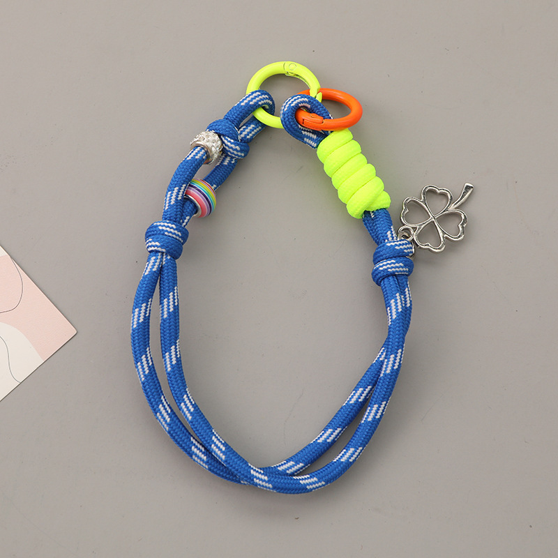 新しい四つ葉のクローバーペンダントフルダイヤモンドビーズ織り携帯電話ストラップバックパック人形装飾ペンダントキーホルダーチェーン|undefined