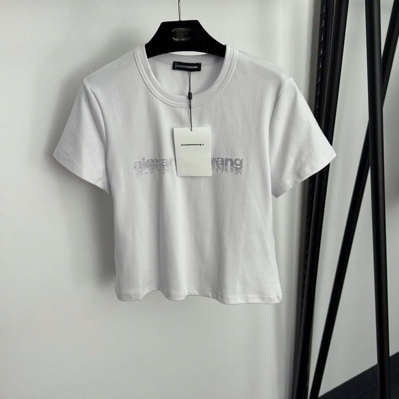 2025 Summer Shenzhen Nanyouhuo Cross-Border Spring and Autumn Daowangjia New Logo Letter Hot Diamond Slim Short-Sleeved T-Shirt