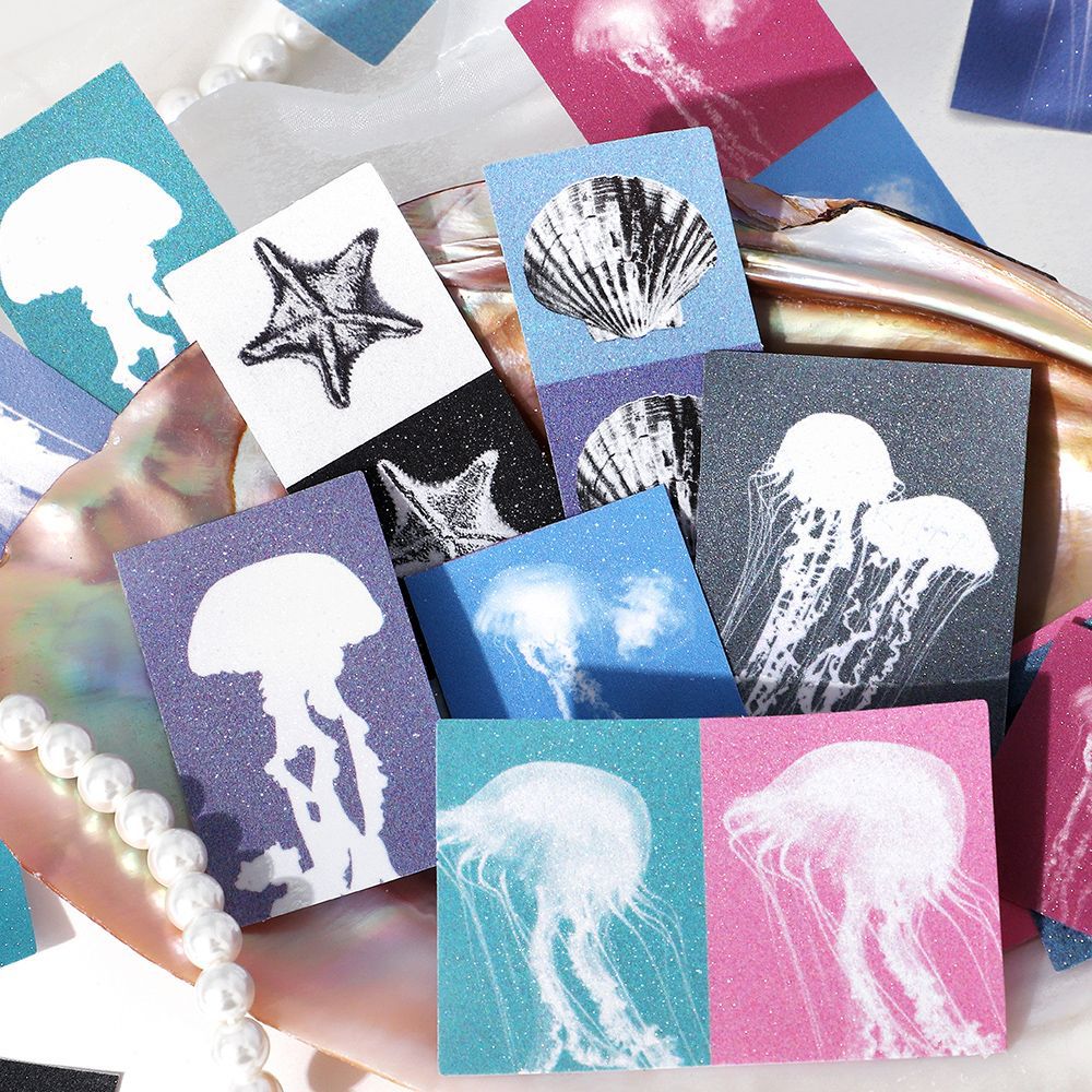 Pegatinas de papel More Pegatinas Flash Sand Paquete de pegatinas Life Himno Arreglo floral Tema de la tienda de mano Pegatinas de película de corte decorativas