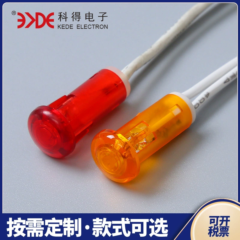 В наличии оптом индикатор K23 красный и желтый двухцветный индикатор в пластиковом корпусе индикатор бытового электрооборудования