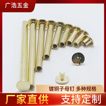 子母螺钉子母铆钉对接子母螺丝对锁子母钉铁镀铜金色相册钉账本钉