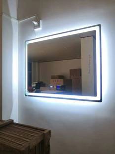 Умное интеллектуальное зеркало ручной работы в ванной комнате, подвесная стена, сенсорный экран, светодиодный светодиодный свет -Стенное зеркало для макияжа