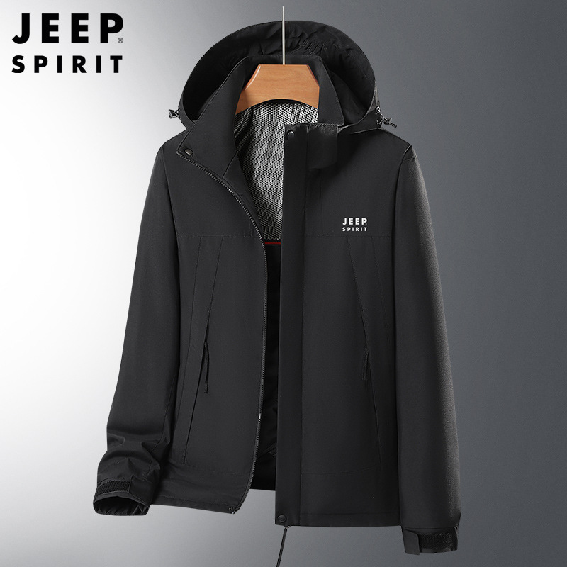 New Men's Single-Layer Storm Jacket, Warm and Stylish, Windproof Men's Casual Windbreaker Jacket